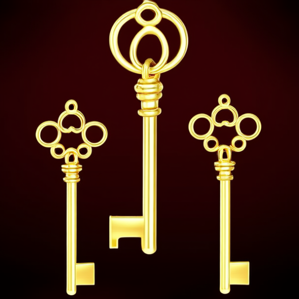 黄金钥匙吊坠图片 黄金钥匙吊坠图片